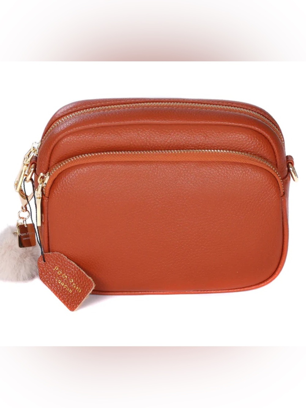 POM POM LONDON ORIGNAL Bag , BURNT ORANGE BRAND NEW